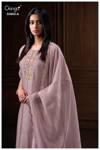 Arlina 3963 Ganga Bemberg Plazzo Style Suits Wholesaler Ahmedabad