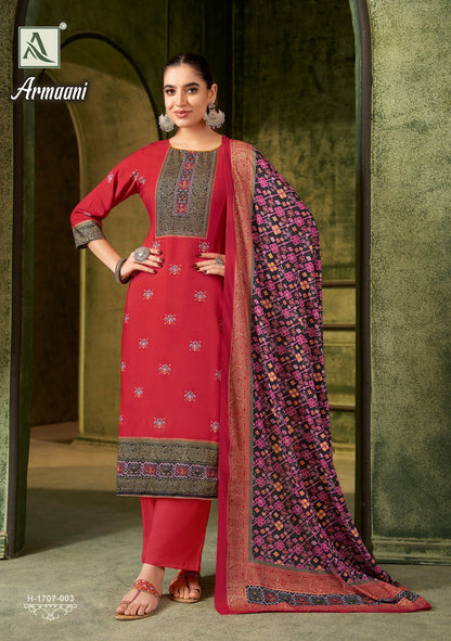 Armaani Alok Viscose Pashmina Suits Wholesale