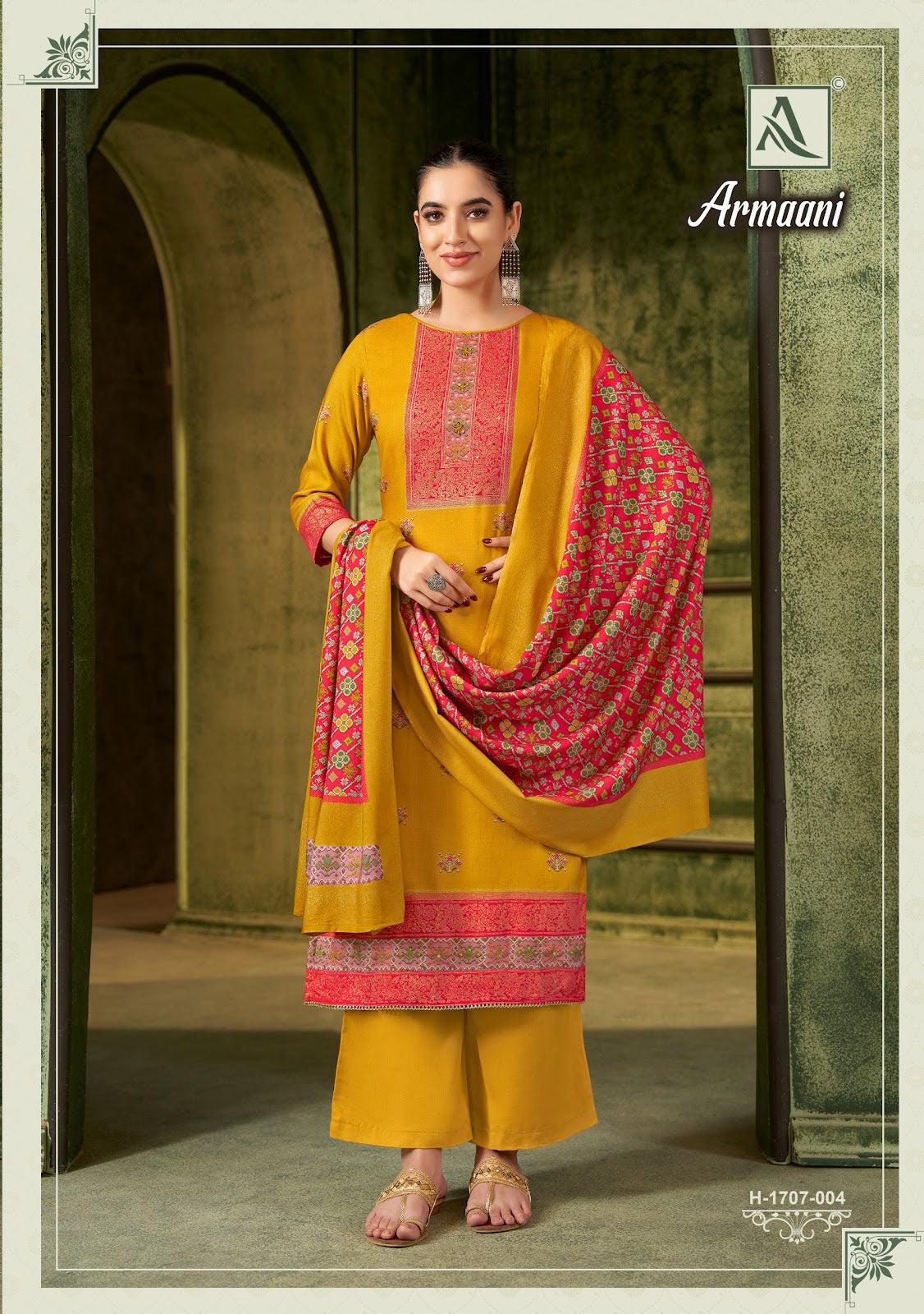 Armaani Alok Viscose Pashmina Suits Wholesale