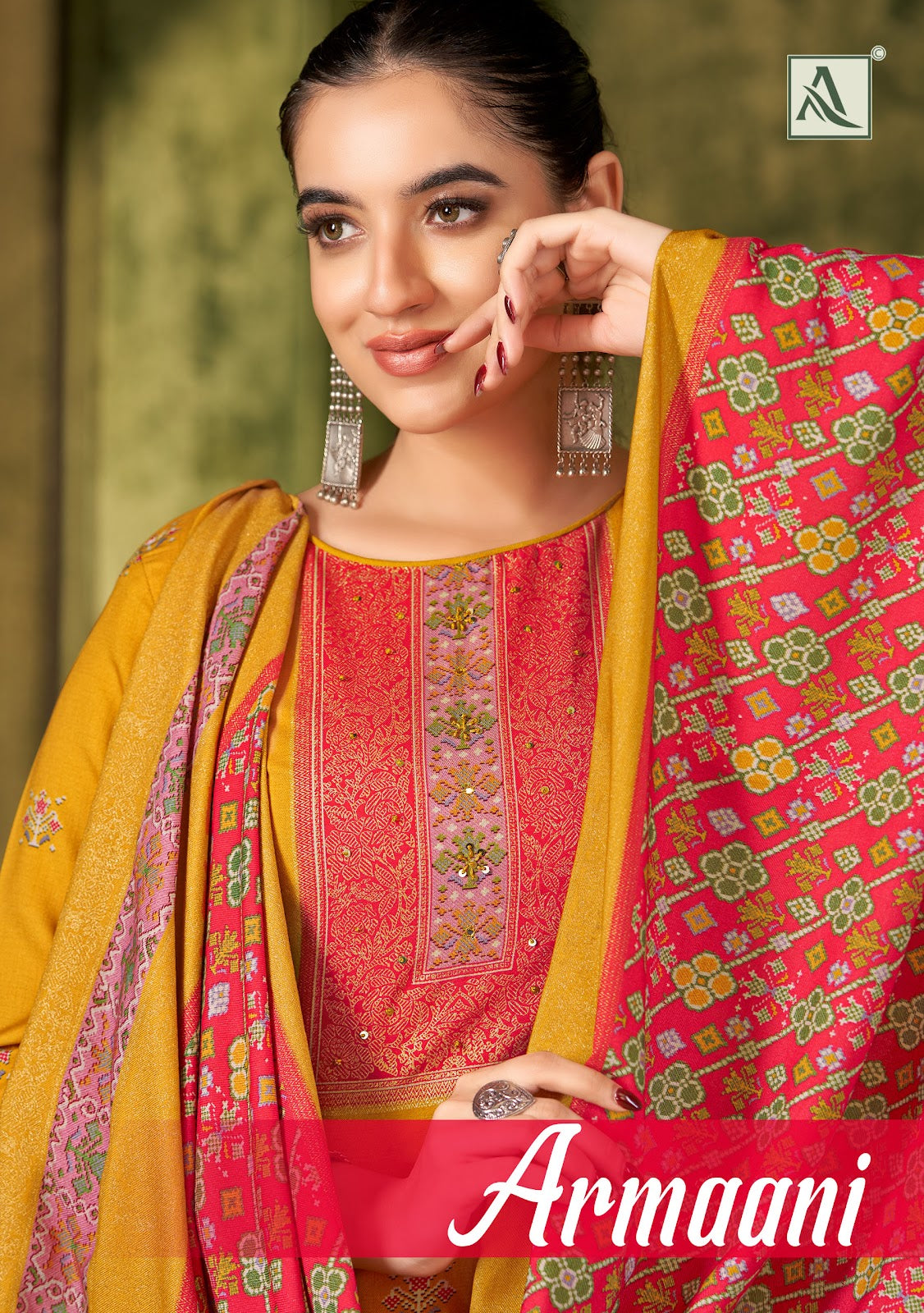 Armaani Alok Viscose Pashmina Suits Wholesale