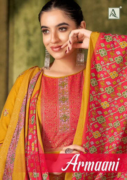 Armaani Alok Viscose Pashmina Suits Wholesale