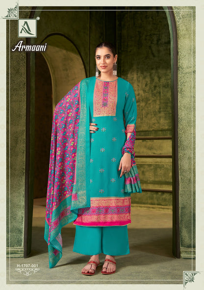 Armaani Alok Viscose Pashmina Suits Wholesale