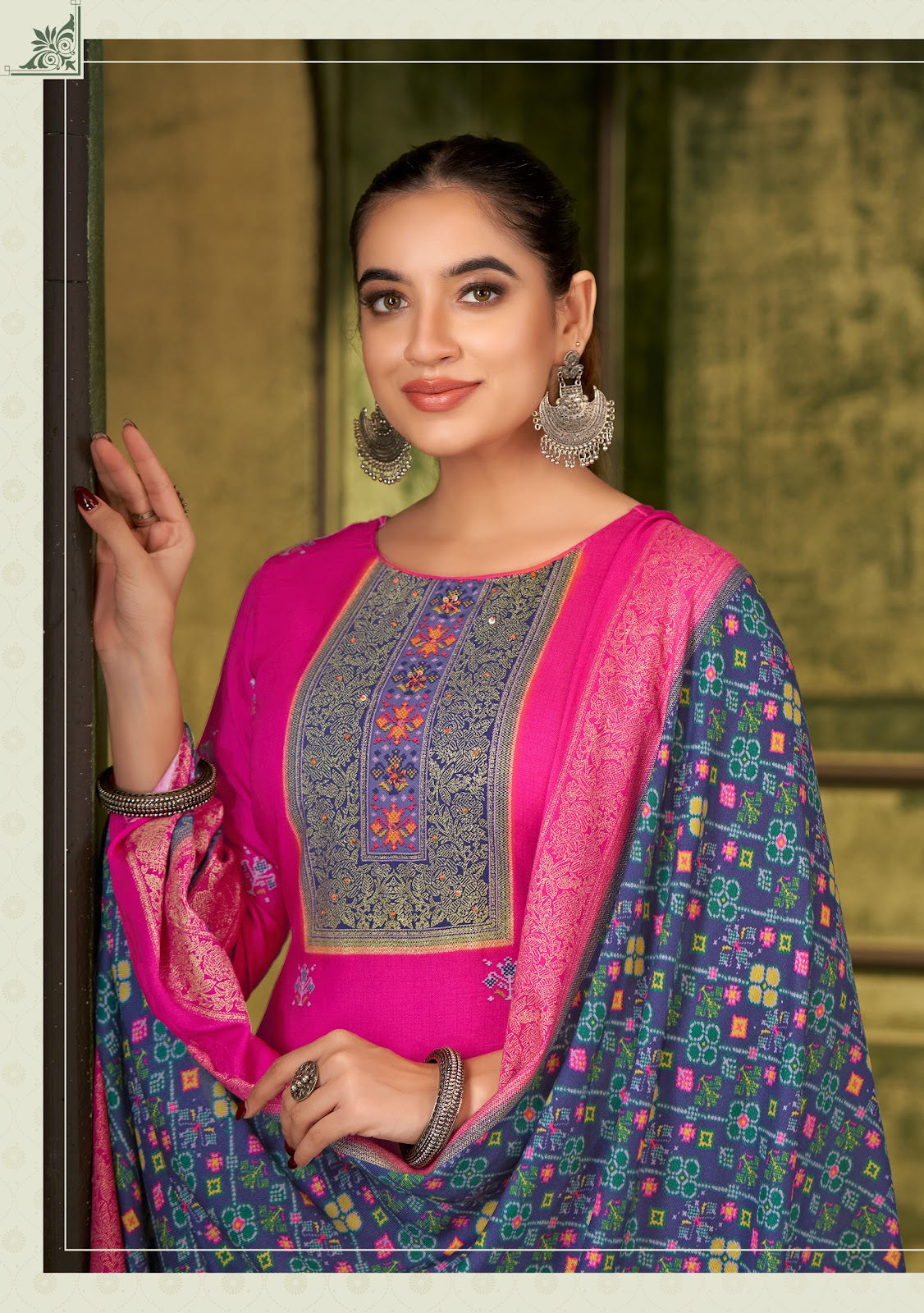 Armaani Alok Viscose Pashmina Suits Wholesale