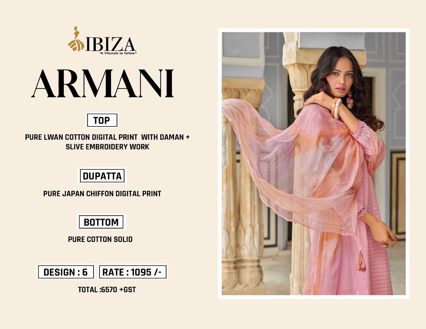 Armani Ibiza Lawn Cotton Pant Style Suits