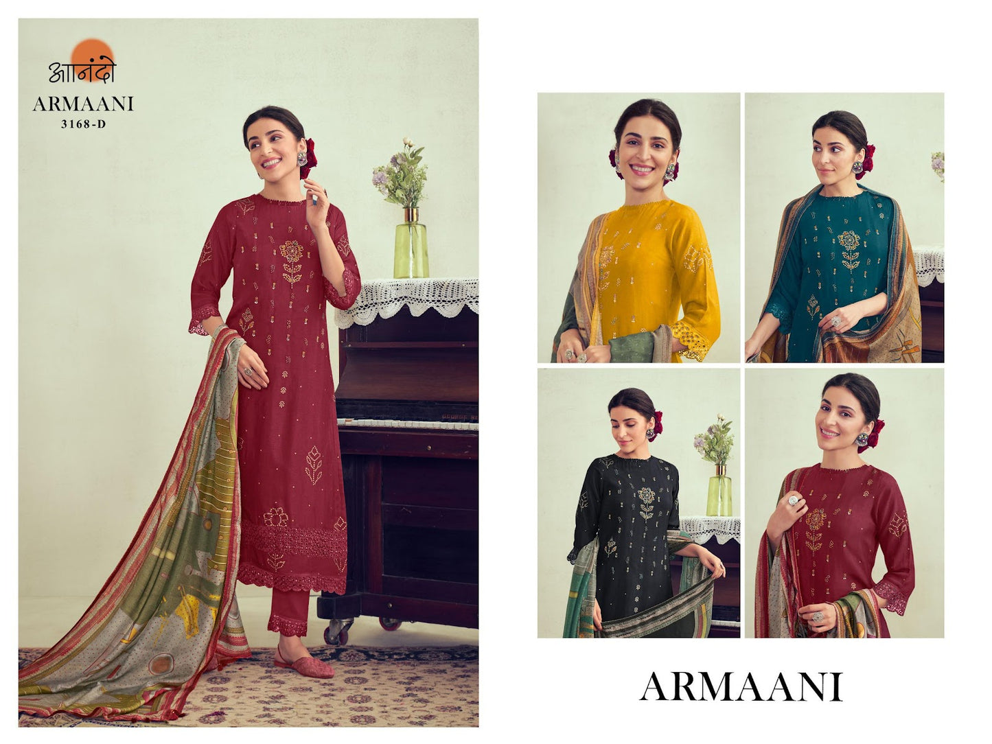 Armani 3168 Jay Vijay Bemberg Silk Pant Style Suits Wholesaler Ahmedabad