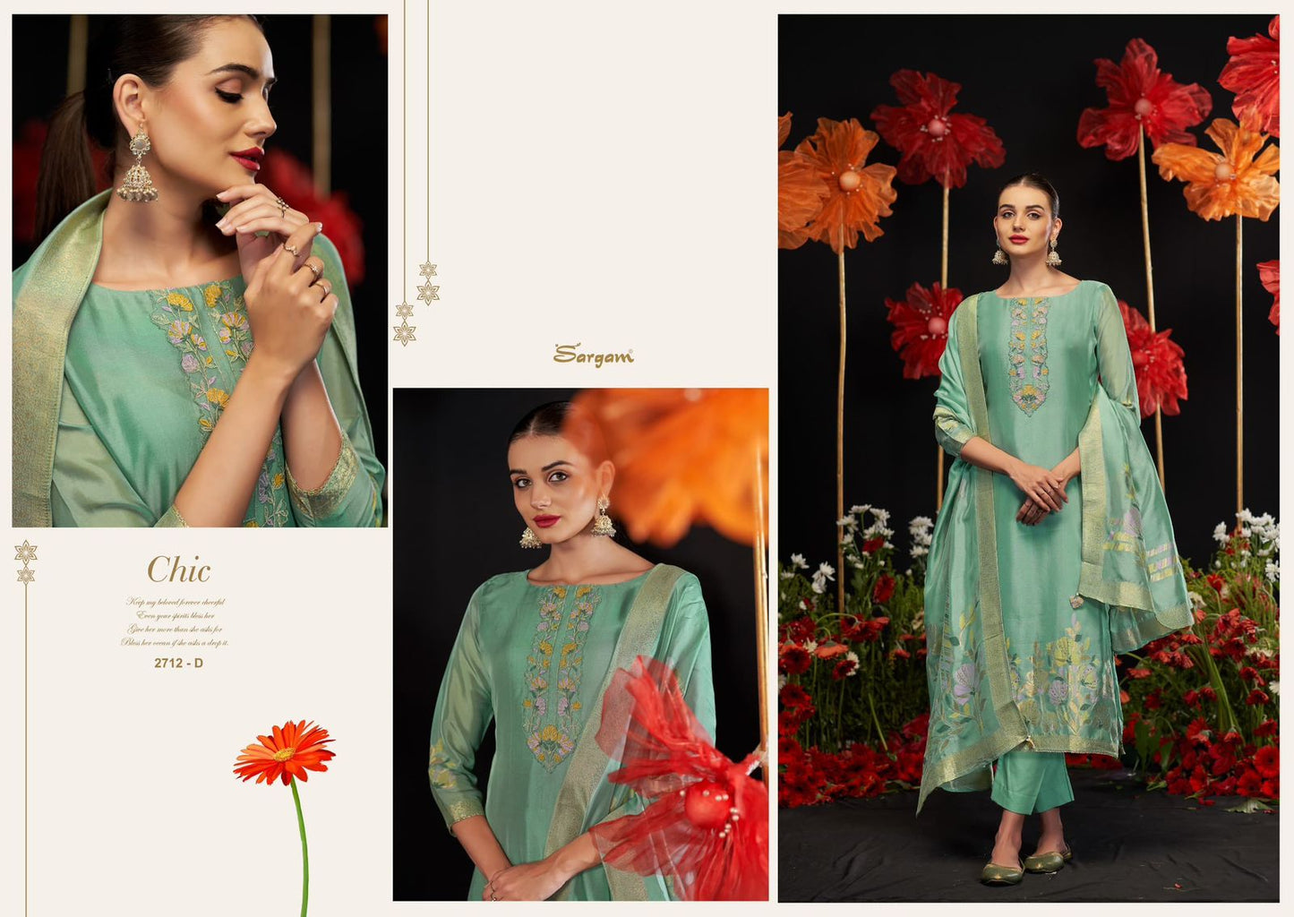 Armani Sargam Prints Silk Jacquard Pant Style Suits Wholesale Price