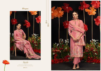 Armani Sargam Prints Silk Jacquard Pant Style Suits Wholesale Price