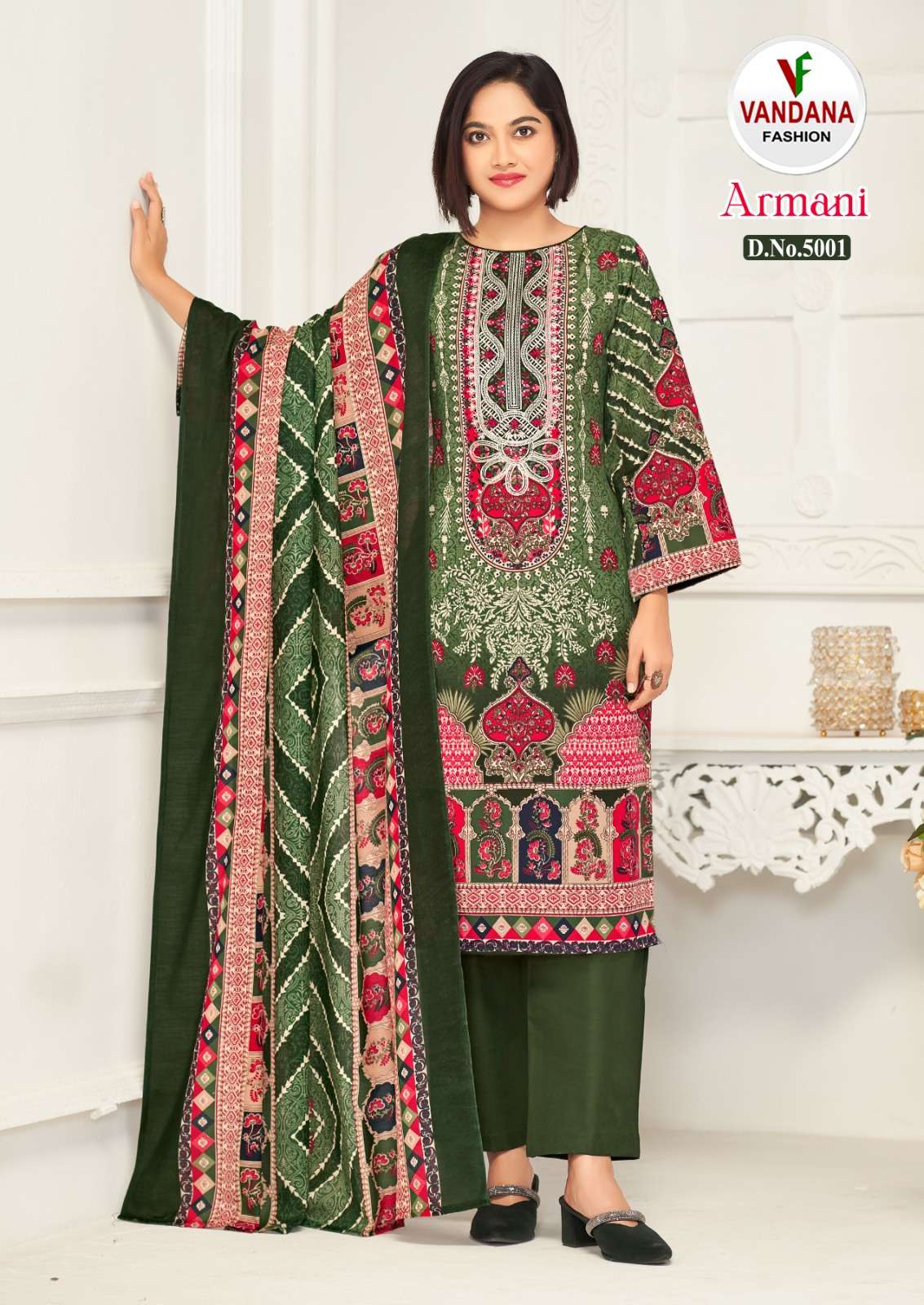 Armani Vol 5 Vandana Cotton Karachi Salwar Suits Supplier India