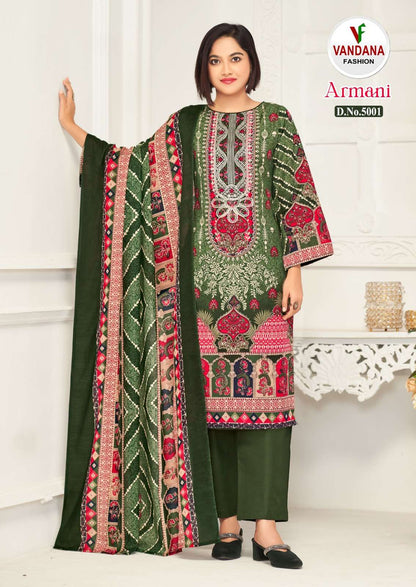 Armani Vol 5 Vandana Cotton Karachi Salwar Suits Supplier India