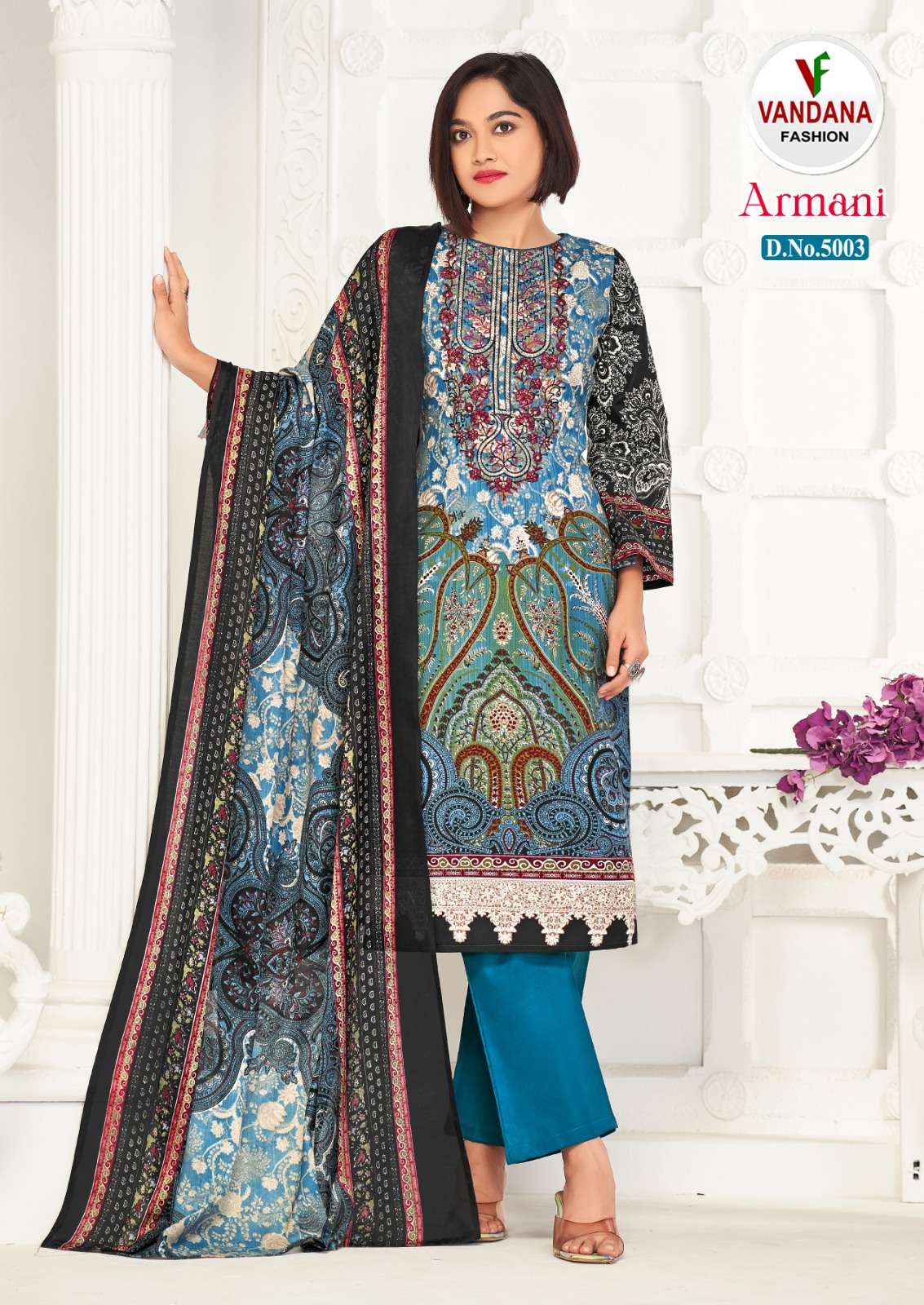 Armani Vol 5 Vandana Cotton Karachi Salwar Suits Supplier India