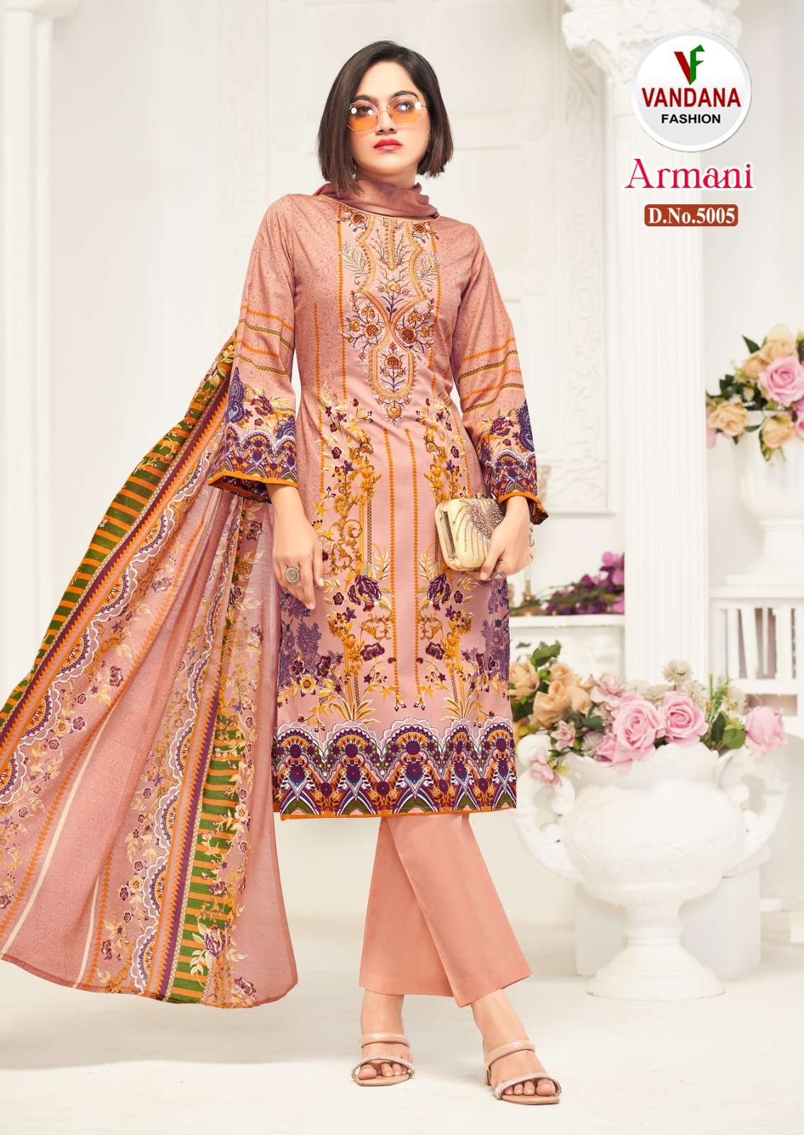 Armani Vol 5 Vandana Cotton Karachi Salwar Suits Supplier India