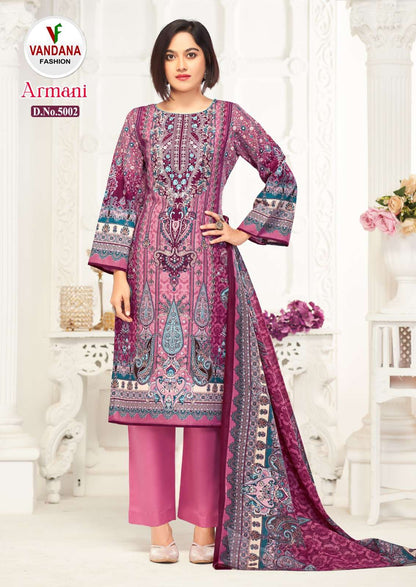 Armani Vol 5 Vandana Cotton Karachi Salwar Suits Supplier India