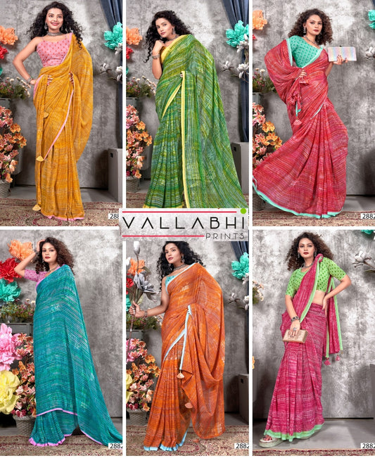 Arnika Vol 15 Vallabhi Prints Georgette Sarees Wholesale Price