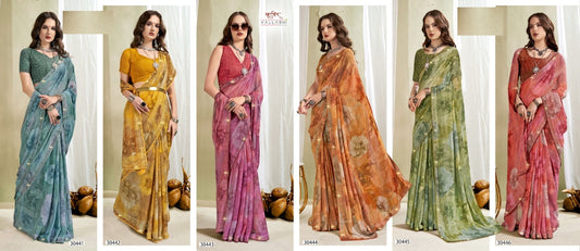 Arnika Vol 6 Vallabhi Prints Georgette Sarees Exporter Gujarat