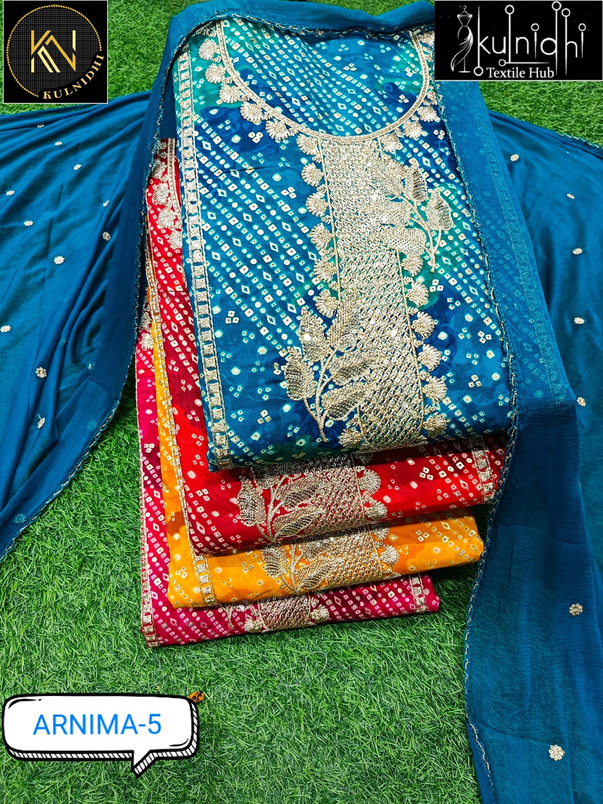 Arnima Alok Kulnidhi Viscose Reyon Salwar Suits Exporter India