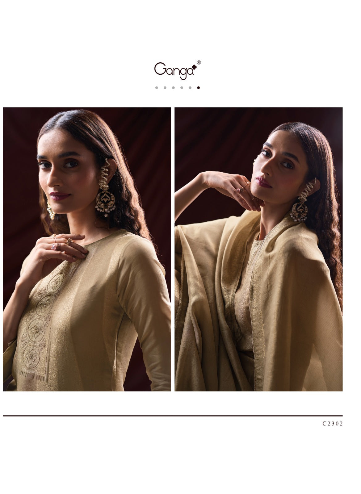 Arnisa Ganga Premium Bemberg Plazzo Style Suits Exporter