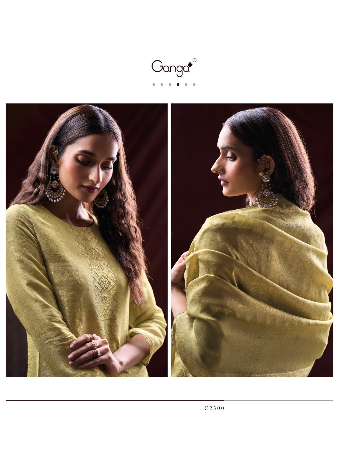 Arnisa Ganga Premium Bemberg Plazzo Style Suits Exporter