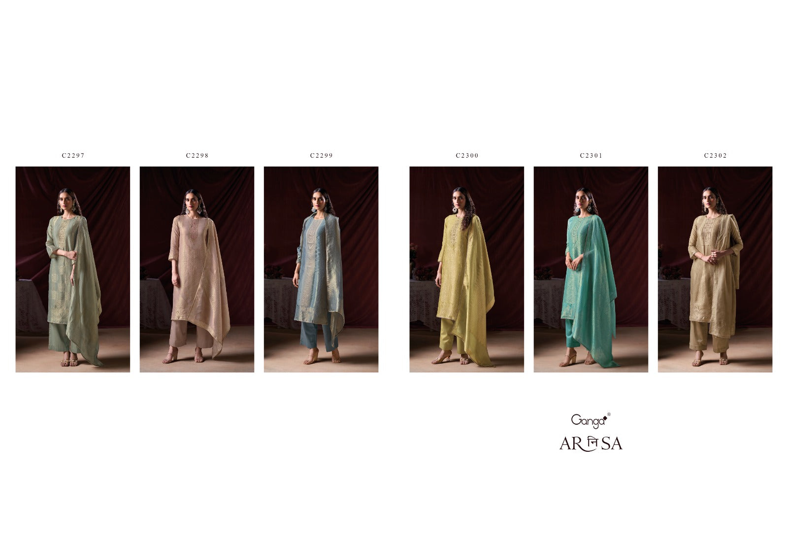 Arnisa Ganga Premium Bemberg Plazzo Style Suits Exporter