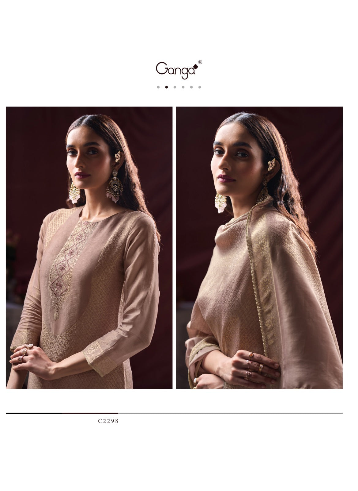 Arnisa Ganga Premium Bemberg Plazzo Style Suits Exporter
