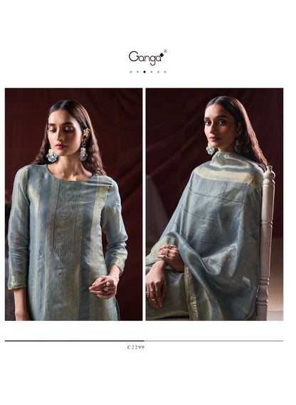 Arnisa Ganga Premium Bemberg Plazzo Style Suits Exporter