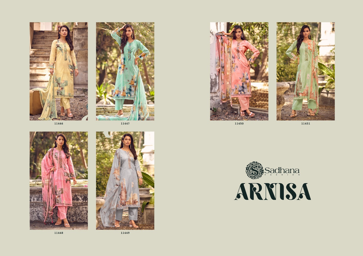 Arnisa Sadhana Pure Lawn Pant Style Suits Wholesaler India