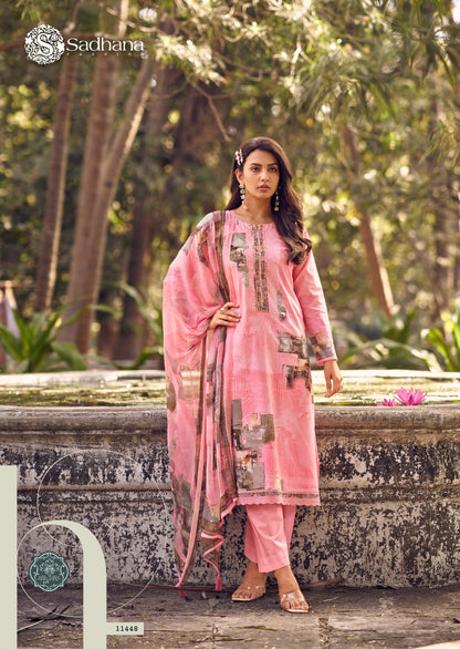 Arnisa Sadhana Pure Lawn Pant Style Suits Wholesaler India