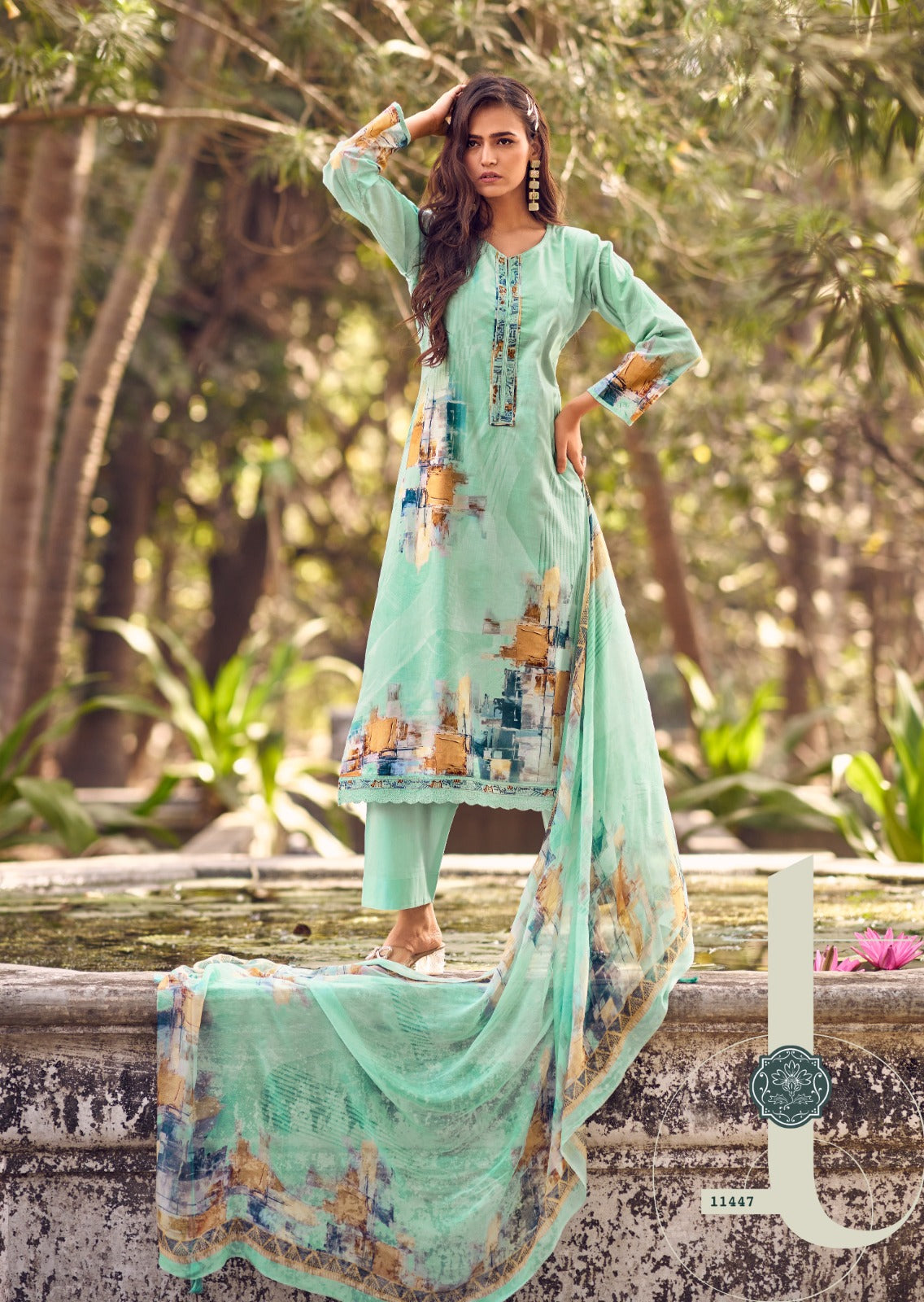 Arnisa Sadhana Pure Lawn Pant Style Suits Wholesaler India