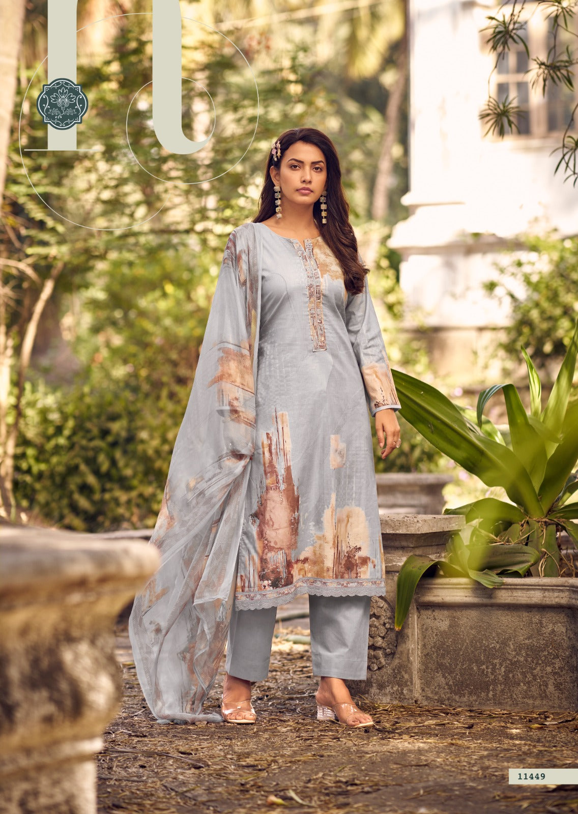 Arnisa Sadhana Pure Lawn Pant Style Suits Wholesaler India