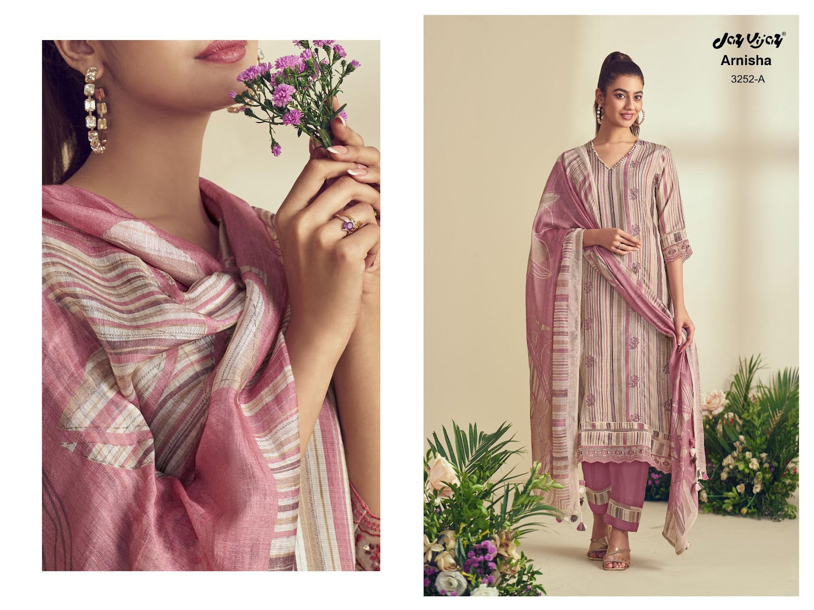 Arnisha Jay Vijay Pure Bemberg Pant Style Suits Wholesale Price
