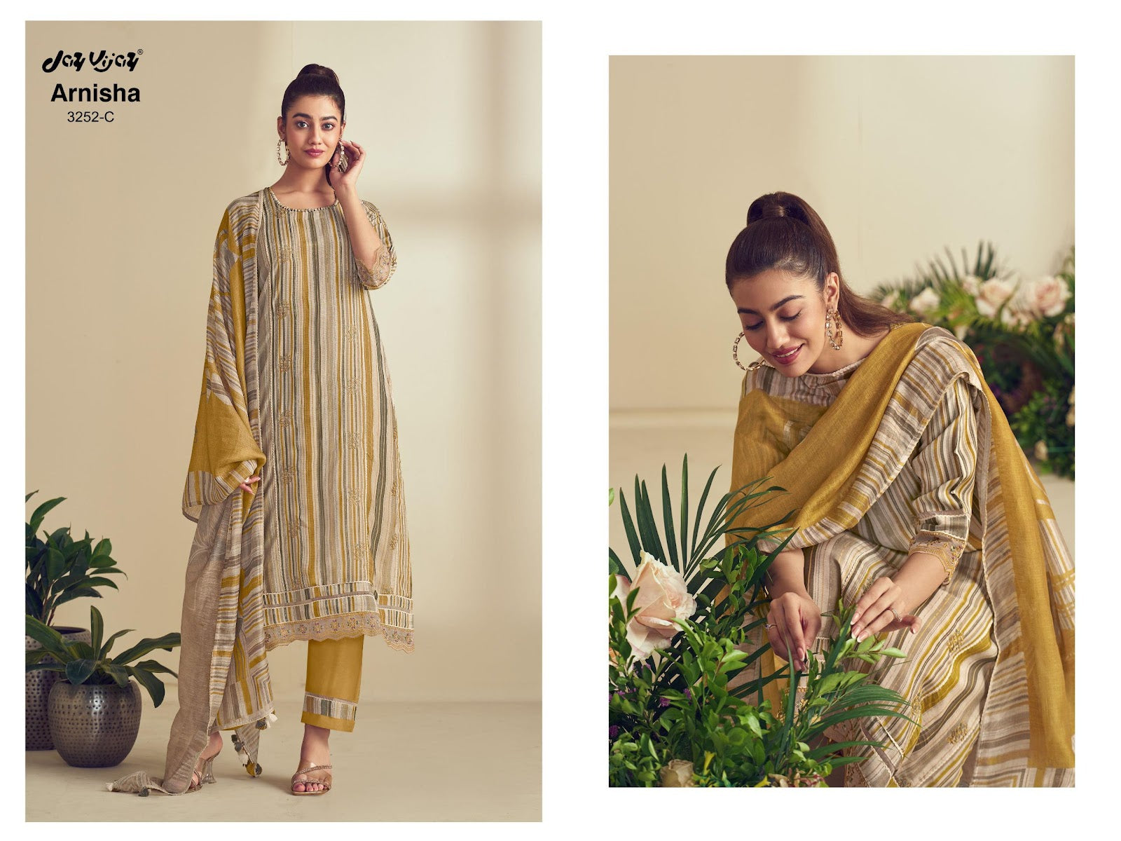 Arnisha Jay Vijay Pure Bemberg Pant Style Suits Wholesale Price