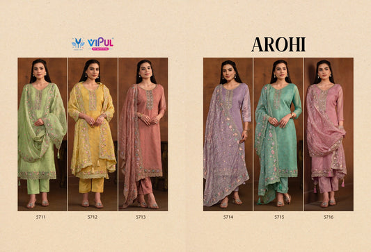 Arohi Vipul Soft Organza Pant Style Suits Exporter
