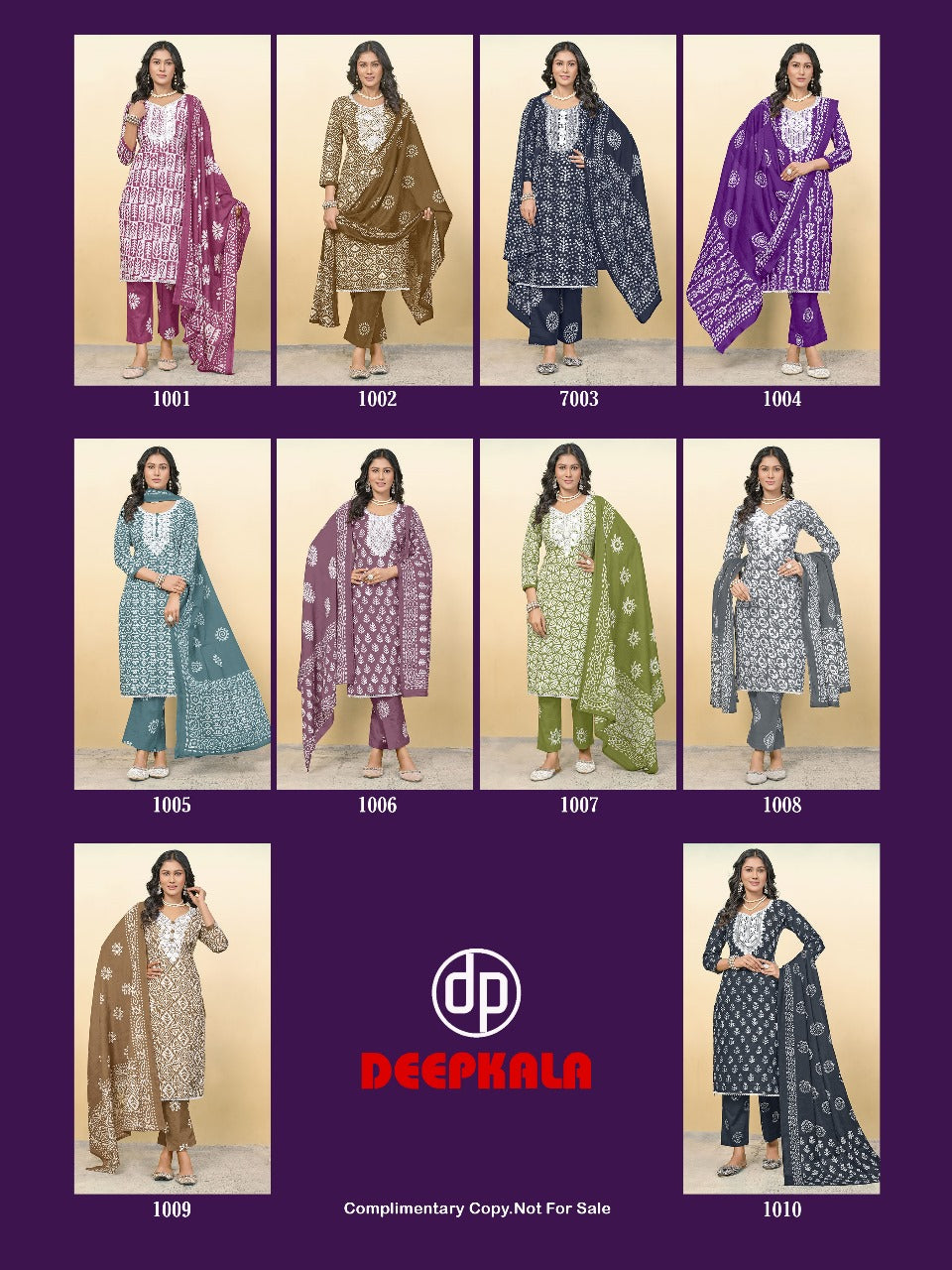 Arohi Vol 1 Deepkala Pure Cotton Readymade Pant Style Suits Manufacturer Gujarat
