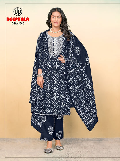 Arohi Vol 1 Deepkala Pure Cotton Readymade Pant Style Suits Manufacturer Gujarat