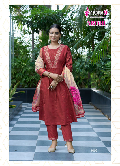 Arohi Vol 1 Mystic 9 Vertican Readymade Anarkali Suits Wholesaler