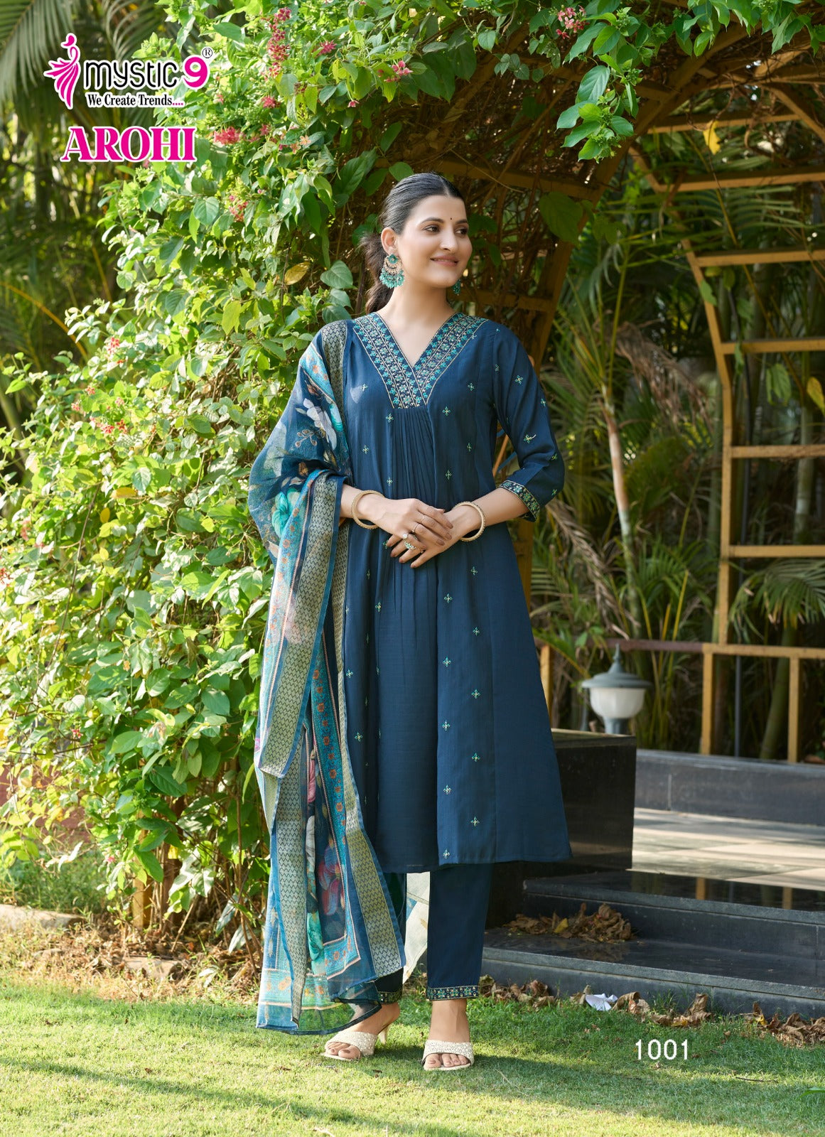 Arohi Vol 1 Mystic 9 Vertican Readymade Anarkali Suits Wholesaler