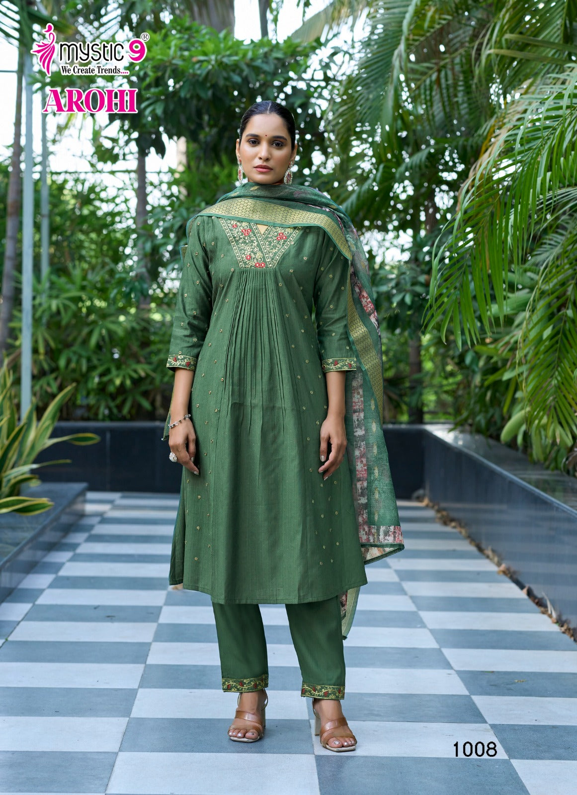 Arohi Vol 1 Mystic 9 Vertican Readymade Anarkali Suits Wholesaler