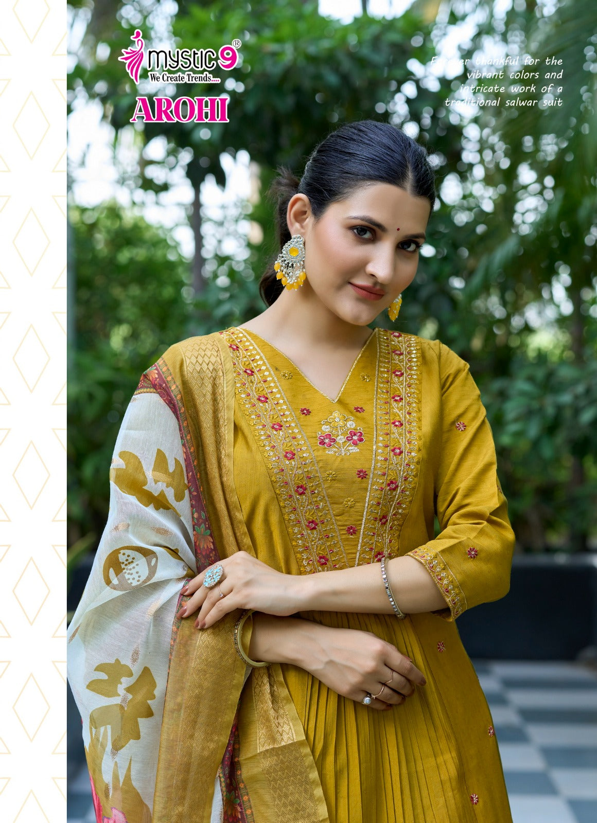 Arohi Vol 1 Mystic 9 Vertican Readymade Anarkali Suits Wholesaler