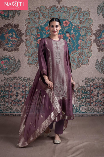 Arohum Naariti Pure Silk Pant Style Suits Wholesaler India