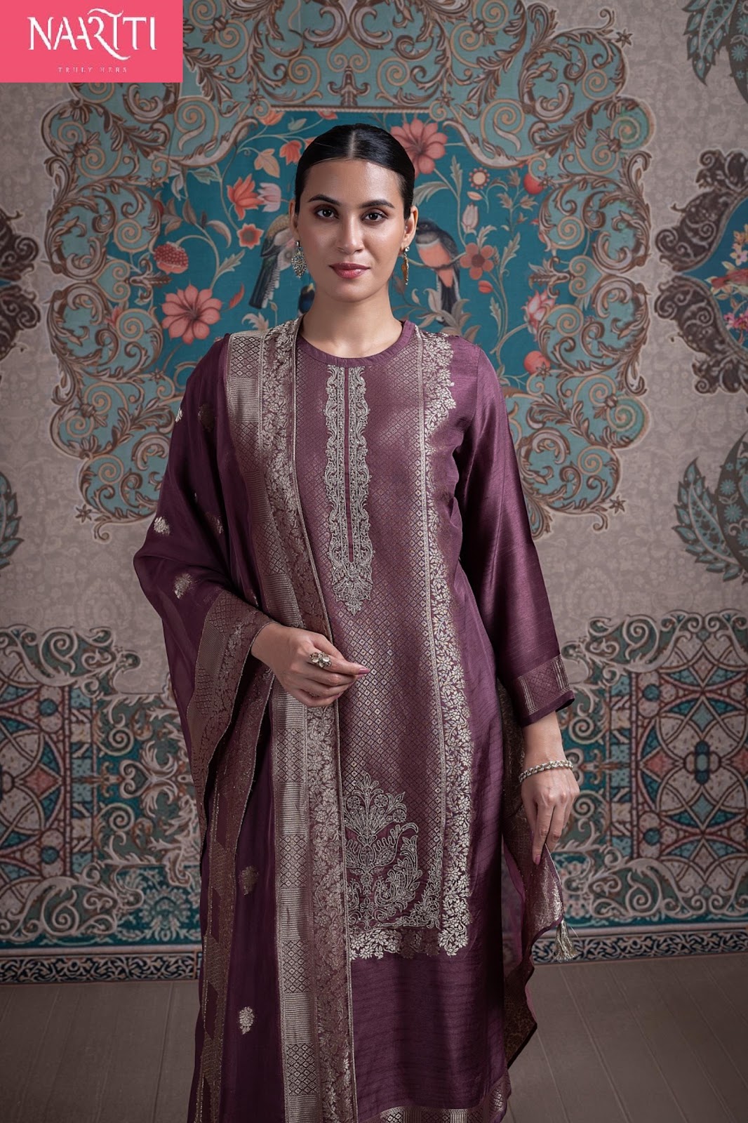 Arohum Naariti Pure Silk Pant Style Suits Wholesaler India