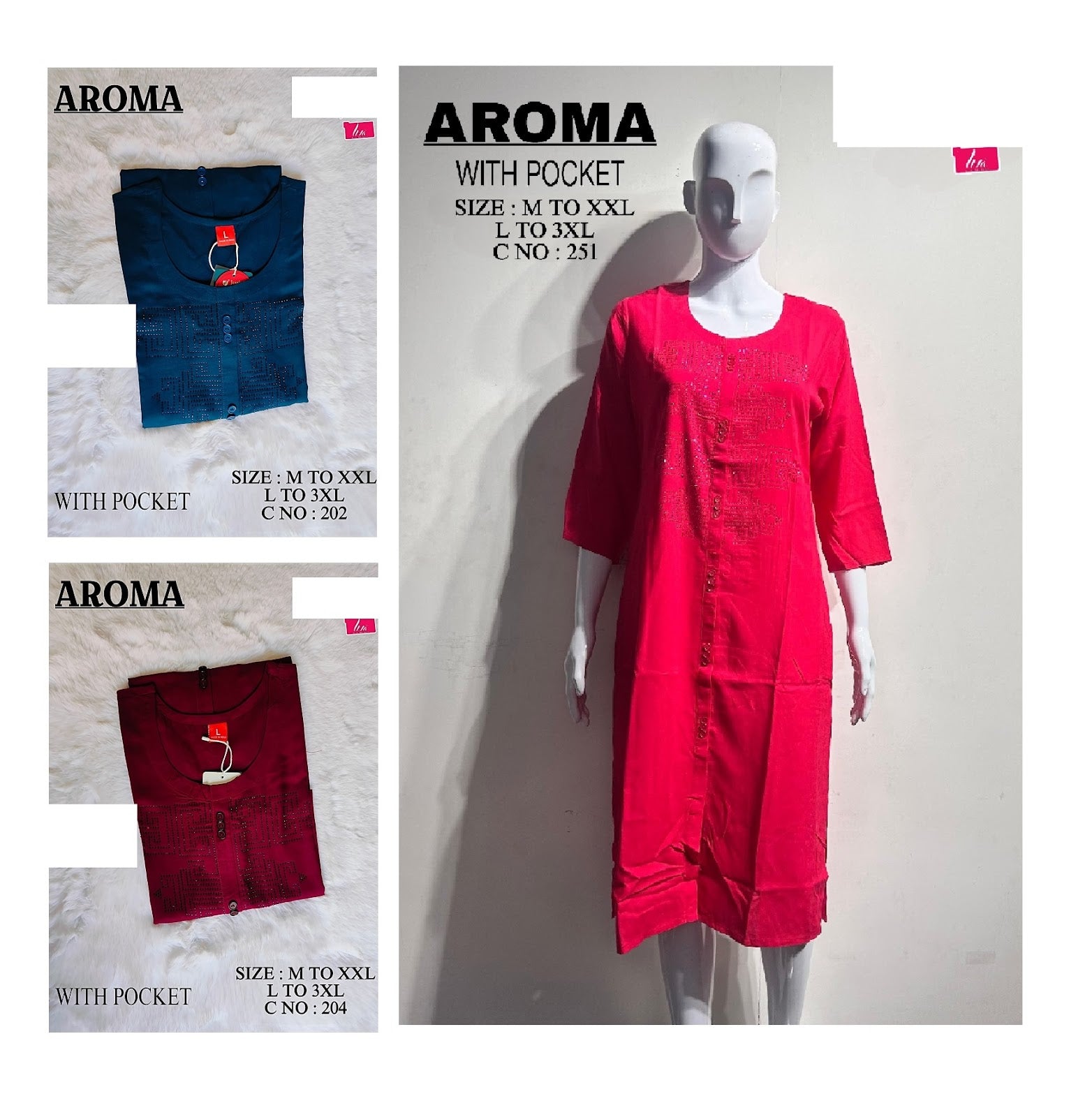 Aroma Liva Jnx Rayon Kurti With Pocket Exporter Ahmedabad