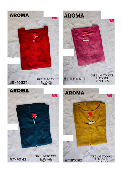 Aroma Liva Jnx Rayon Kurti With Pocket Exporter Ahmedabad