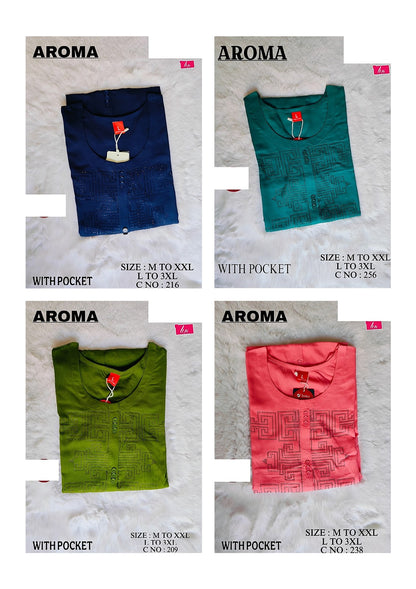 Aroma Liva Jnx Rayon Kurti With Pocket Exporter Ahmedabad