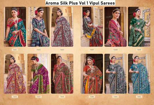 Aroma Silk Plus Vol 1 Vipul Sarees Supplier India