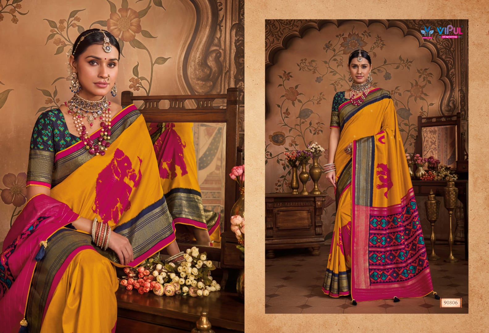 Aroma Silk Plus Vol 6 Vipul Soft Silk Sarees Wholesaler Gujarat