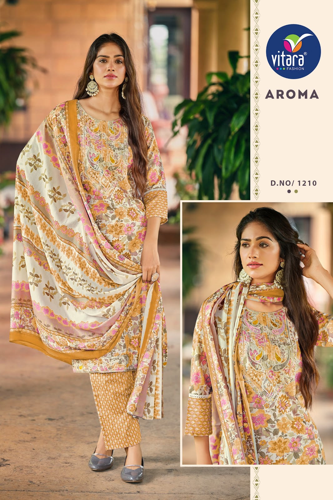 Aroma Vitara Cambric Readymade Pant Style Suits Supplier India