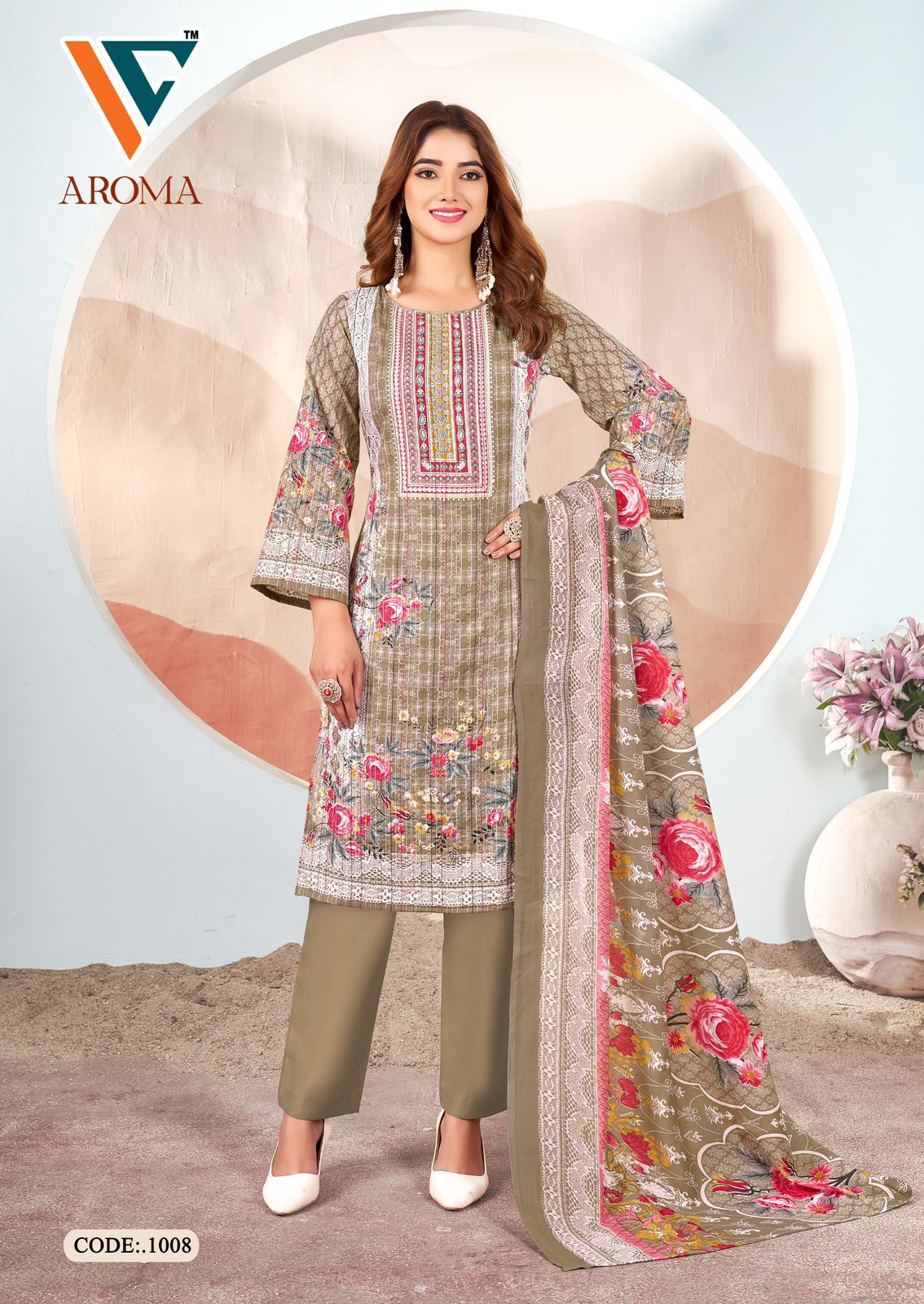 Aroma Vol 1 Vandana Creation Soft Cotton Karachi Salwar Suits Exporter Gujarat