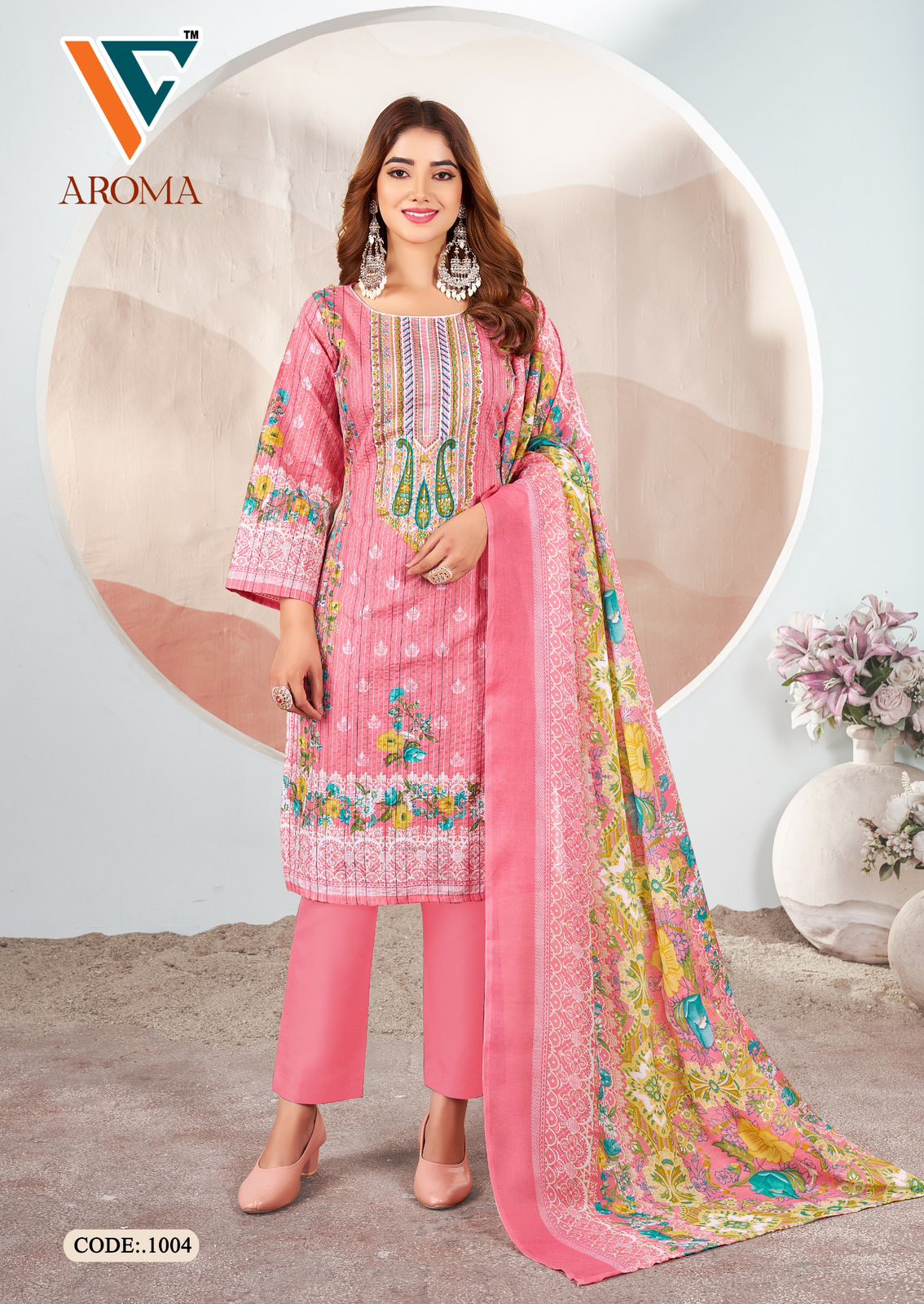 Aroma Vol 1 Vandana Creation Soft Cotton Karachi Salwar Suits Exporter Gujarat
