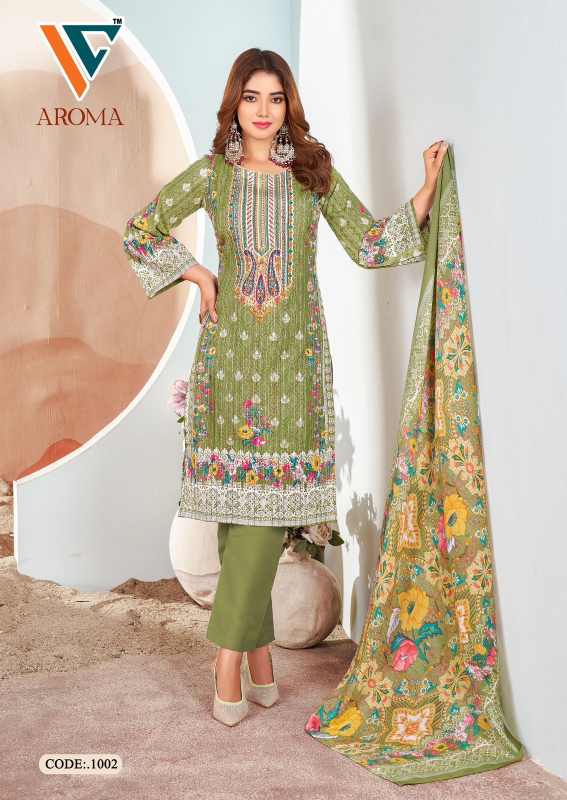 Aroma Vol 1 Vandana Creation Soft Cotton Karachi Salwar Suits Exporter Gujarat