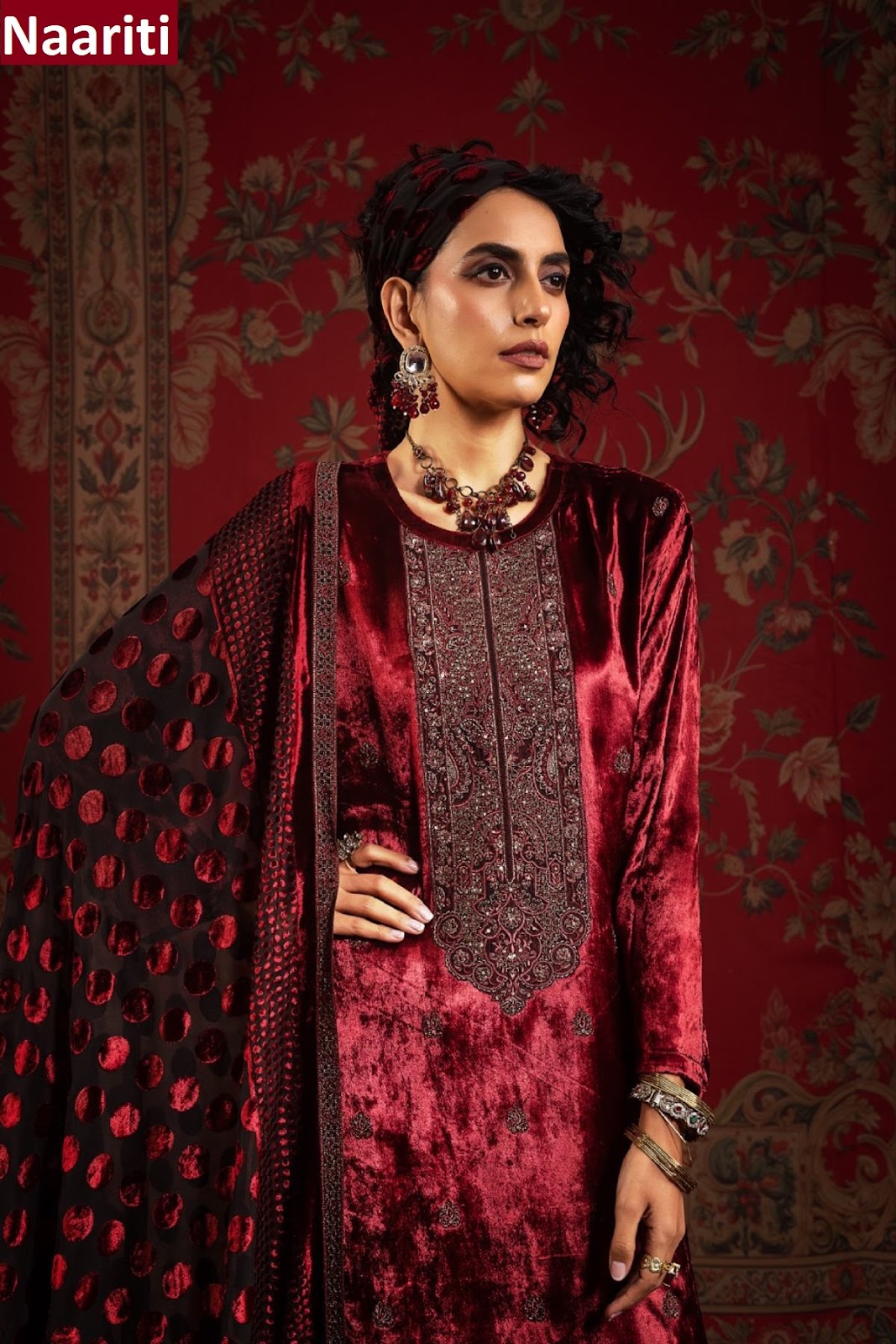 Aron Naariti Velvet Suits Wholesale Price