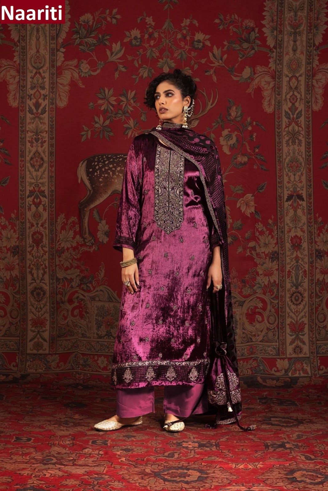 Aron Naariti Velvet Suits Wholesale Price